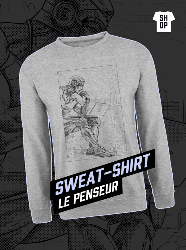 Sweat-shirt Unisexe - Le penseur de fiction by zor
