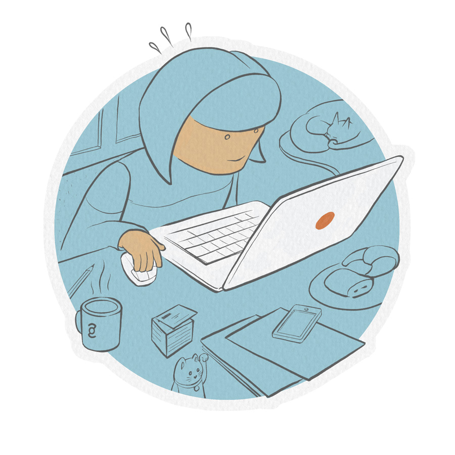 Red circle work by zor